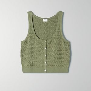 Wilfred Olive Green Knit Tank Cardigan